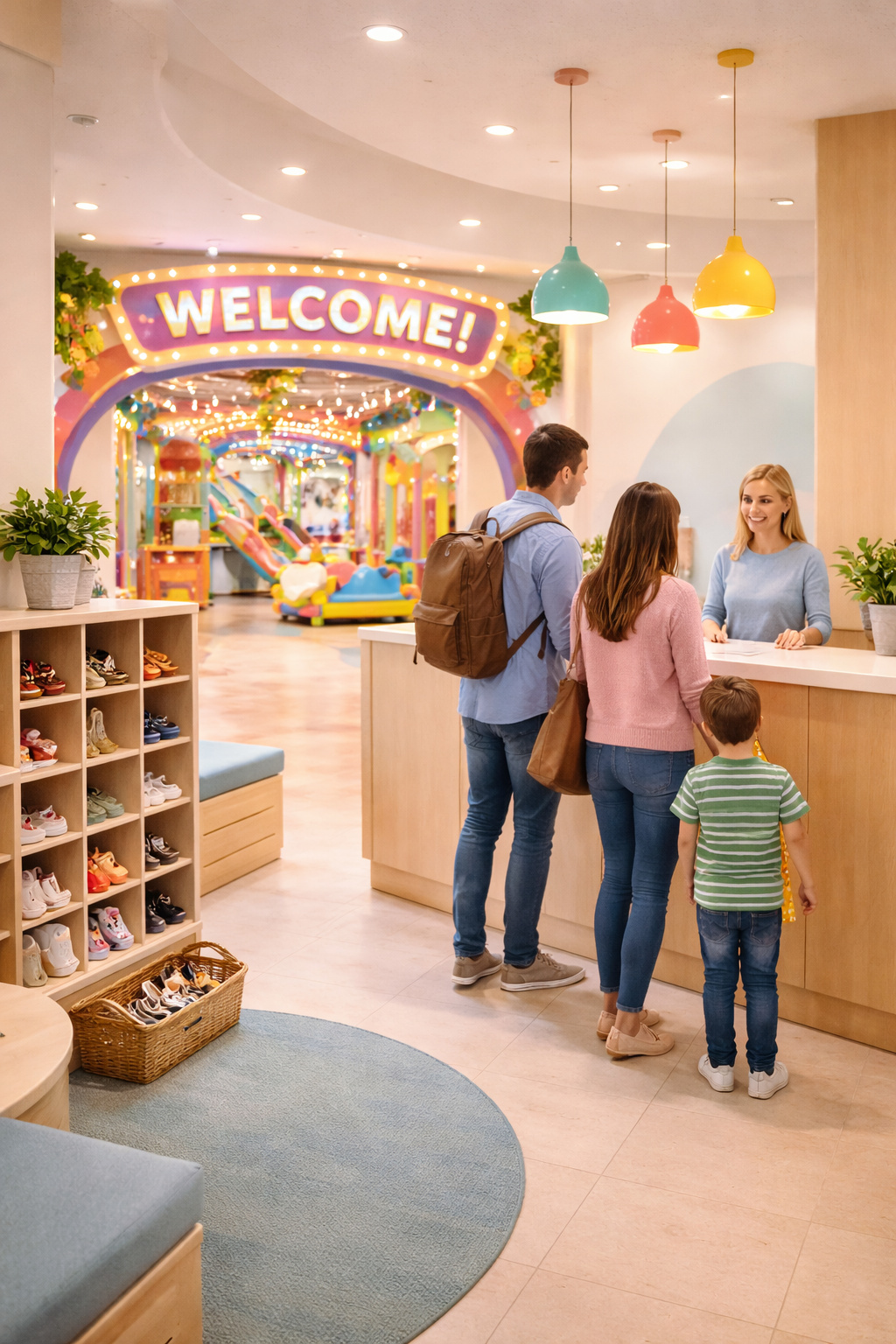 Arrival area and reception zone at RockeyPlay NP