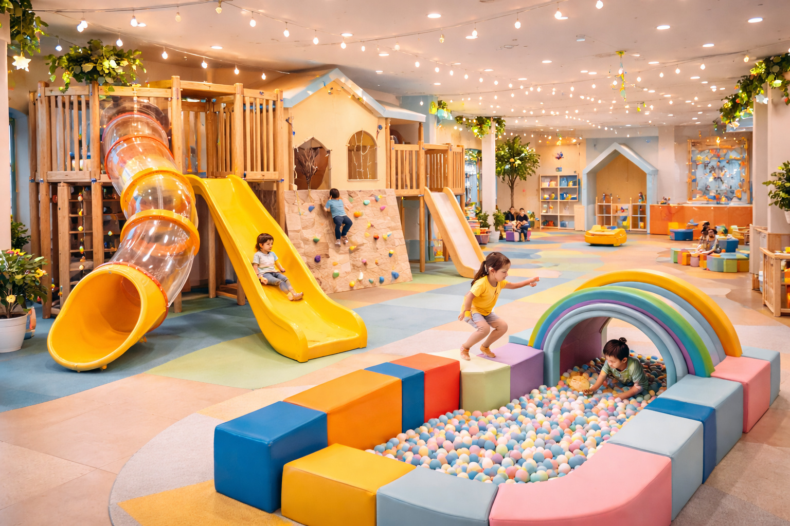 Play floor layout inside a RockeyPlay NP venue